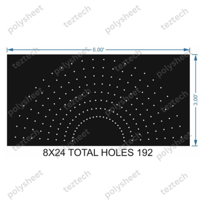 HCR28 3X6 FEET 8X24 HOLES HALF CIRCLE TOTAL HOLES=192