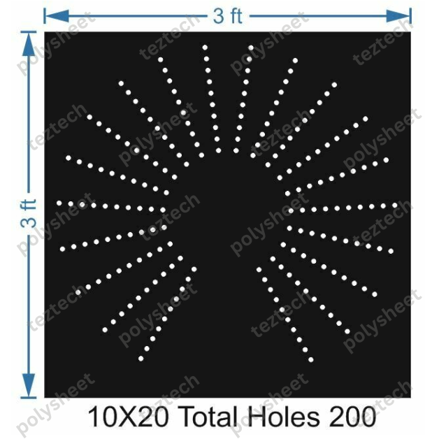 TFCR7	3X3 FEET 10X20 HOLES DEGREE CIRCLE TOTAL HOLES=200