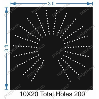 TFCR7 DEGREE CIRCLE 10X20 3X3 FT TOTAL HOLES 200