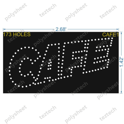 CAFE1 CAFE 1.42X2.68 FEET 173 HOLES