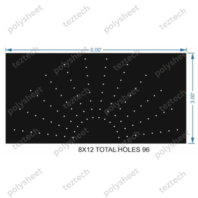 HCR26 3X6 FEET 8X12 HOLES HALF CIRCLE TOTAL HOLES=96