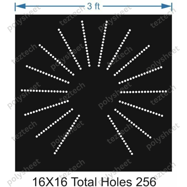 TFCR4	3X3 FEET 16X16 HOLES DEGREE CIRCLE TOTAL HOLES=256