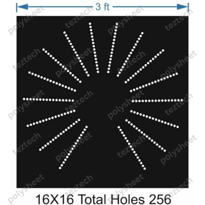 TFCR4 DEGREE CIRCLE 16X16 3X3 FT TOTAL HOLES 256