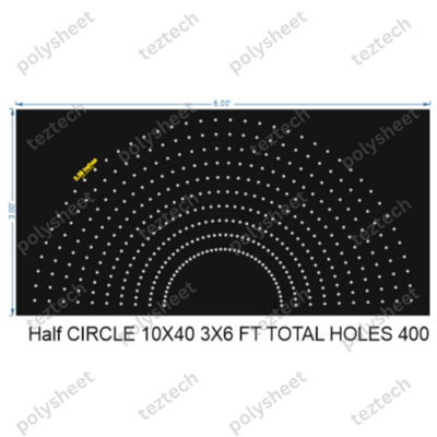 HCR29 3X6 FEET 10X40 HOLES HALF CIRCLE TOTAL HOLES=400