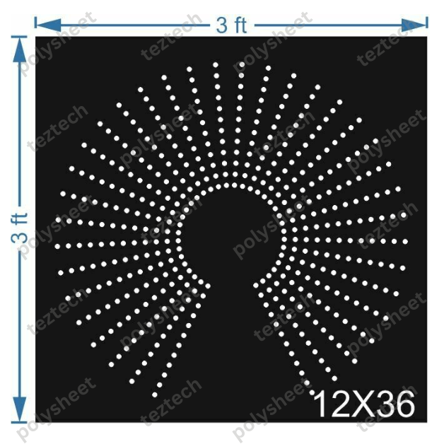 TFCR1 3X3 FEET 12X36 HOLES DEGREE CIRCLE TOTAL HOLES=432