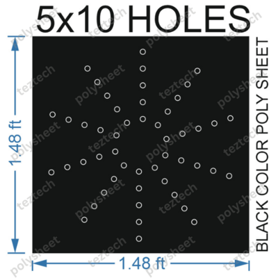 CRC76	1.5X1.5 FEET 5X10 HOLES CIRCLE POLYSHEET