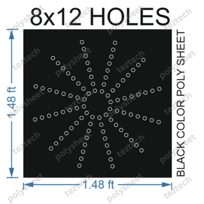 CRC77	1.5X1.5 FEET 8X12 HOLES CIRCLE POLYSHEET