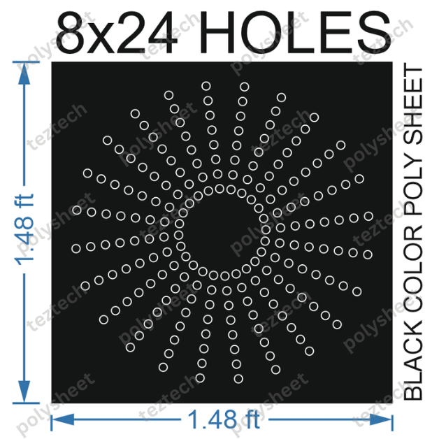 CRC81	1.5X1.5 FEET 8X24 HOLES CIRCLE POLYSHEET