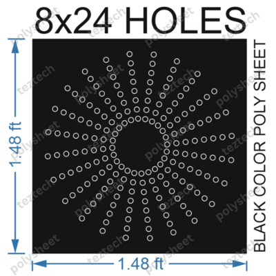 CRC81	1.5X1.5 FEET 8X24 HOLES CIRCLE POLYSHEET