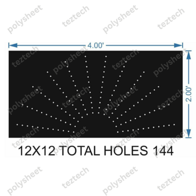 HCR11 2X4 FEET 12X12 HOLES HALF CIRCLE TOTAL HOLES=144