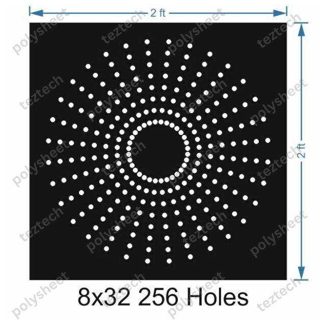CRC68	2X2 FEET 8X32 HOLES CIRCLE POLYSHEET