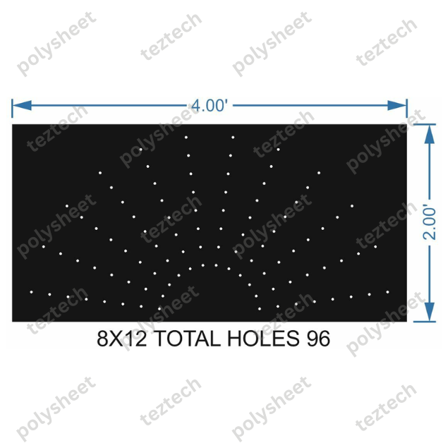 HCR6   2X4 FEET 12X8 HOLES HALF CIRCLE TOTAL HOLES=96