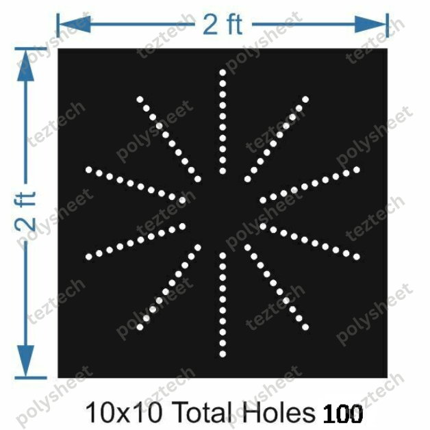 CRC66	2X2 FEET 10X10 HOLES CIRCLE POLYSHEET