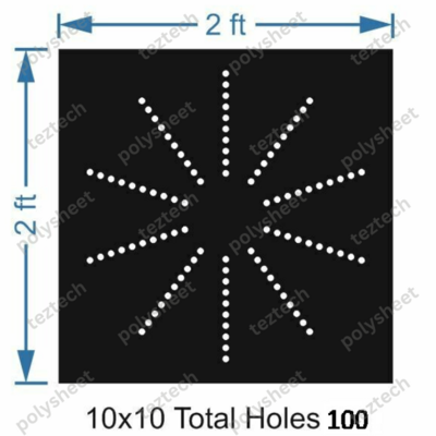 CRC66	2X2 FEET 10X10 HOLES CIRCLE POLYSHEET