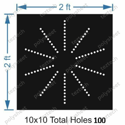 CRC66 2X2 FEET 10X10 HOLES CIRCLE POLYSHEET