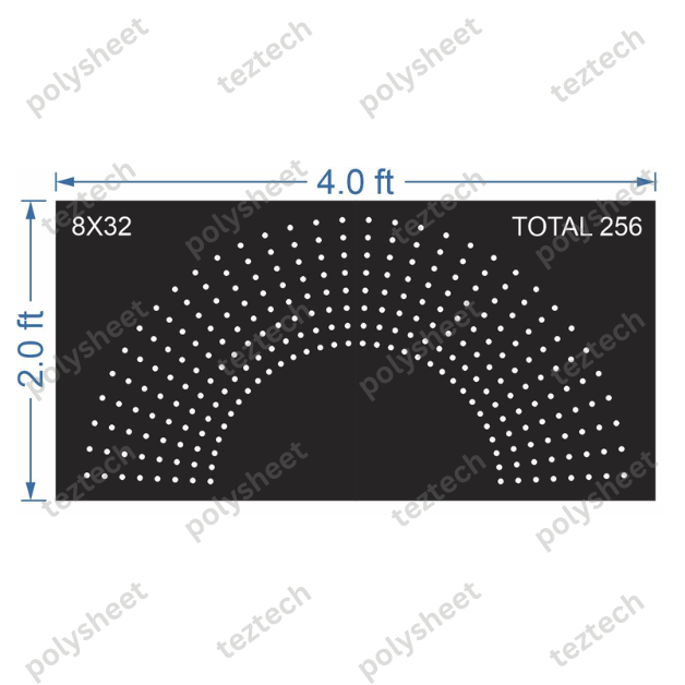 HCR9	2X4 FEET 8X32 HOLES HALF CIRCLE TOTAL HOLES=256