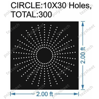 CRC72 2X2 FEET 10X30 HOLES CIRCLE POLYSHEET