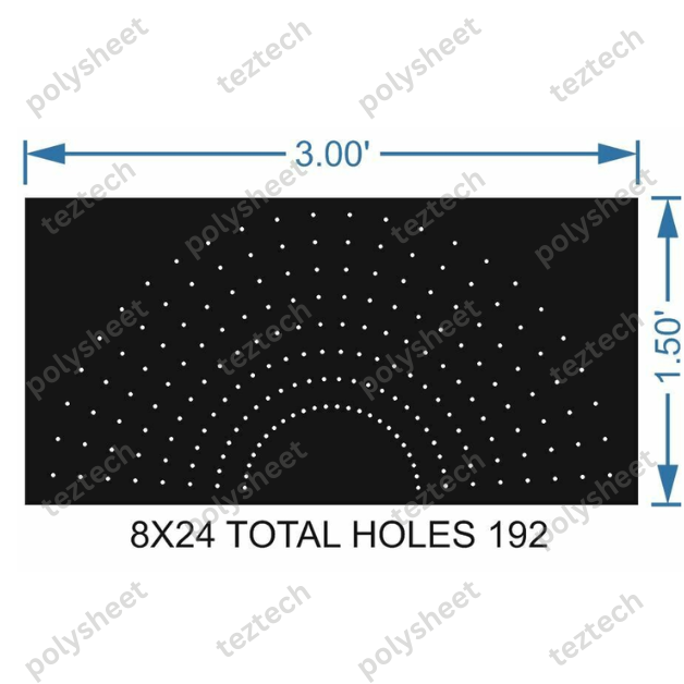 HCR3  1.5X3 FEET 8X24 HOLES HALF CIRCLE TOTAL HOLES=192