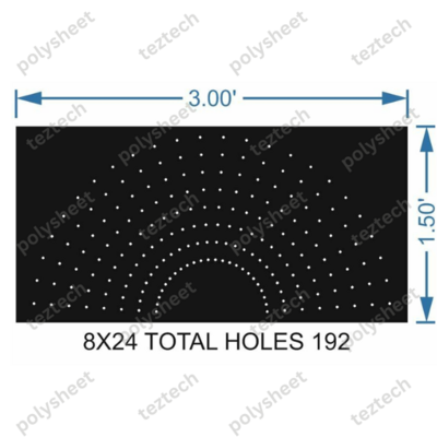 HCR3 1.5X3 FEET 8X24 HOLES HALF CIRCLE TOTAL HOLES=192