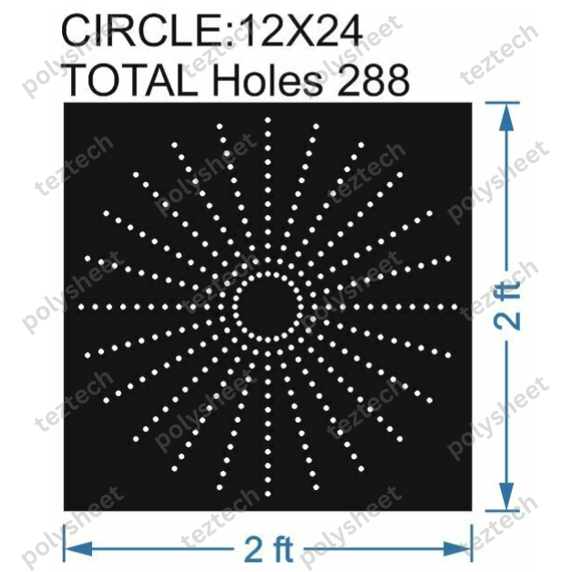 CRC69	2X2 FEET 12X24 HOLES CIRCLE POLYSHEET