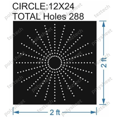 CRC69 2X2 FEET 12X24 HOLES CIRCLE POLYSHEET