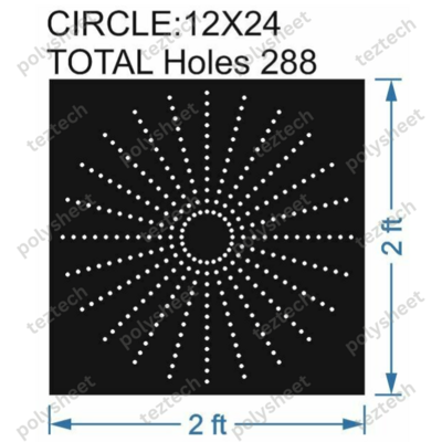 CRC69	2X2 FEET 12X24 HOLES CIRCLE POLYSHEET