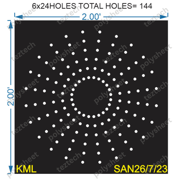 CRC74	2X2 FEET 6X24 HOLES CIRCLE POLYSHEET