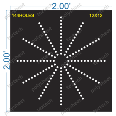 CRC71 2X2 FEET 12X12 HOLES CIRCLE POLYSHEET