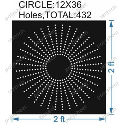 CRC73 2X2 FEET 12X36 HOLES CIRCLE POLYSHEET