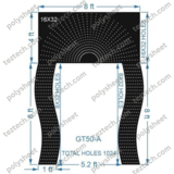 GT50A GATE-50A 1024 HOLES , 1 FT PILLAR , 8 LED PER LINE