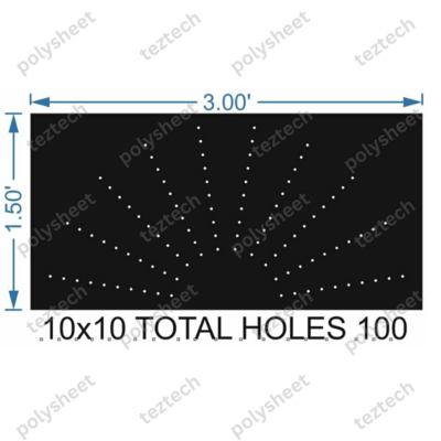 HCR5 1.5X3 FEET 10X10 HOLES HALF CIRCLE TOTAL HOLES=100