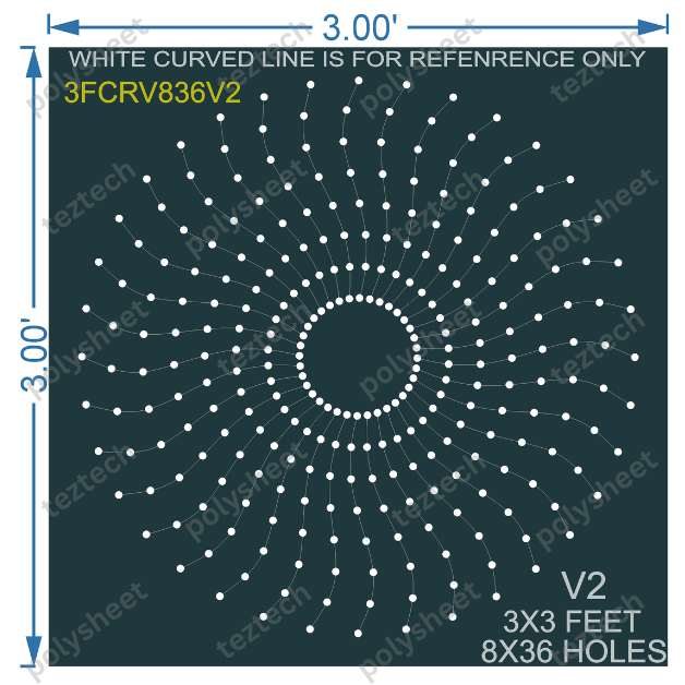 CRC43 3X3 FEET 8X36 HOLES CIRCLE POLYSHEET V2