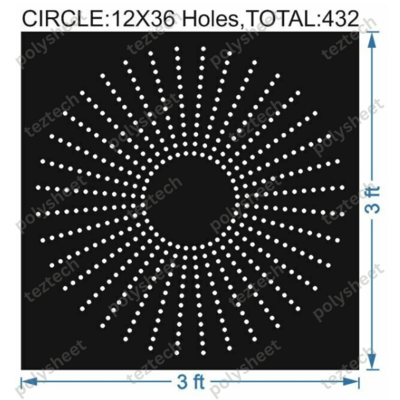 CRC58 3X3 FEET 12X36 HOLES CIRCLE POLYSHEET