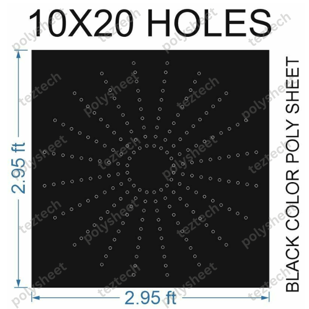 CRC52 3X3 FEET 10X20 HOLES CIRCLE POLYSHEET