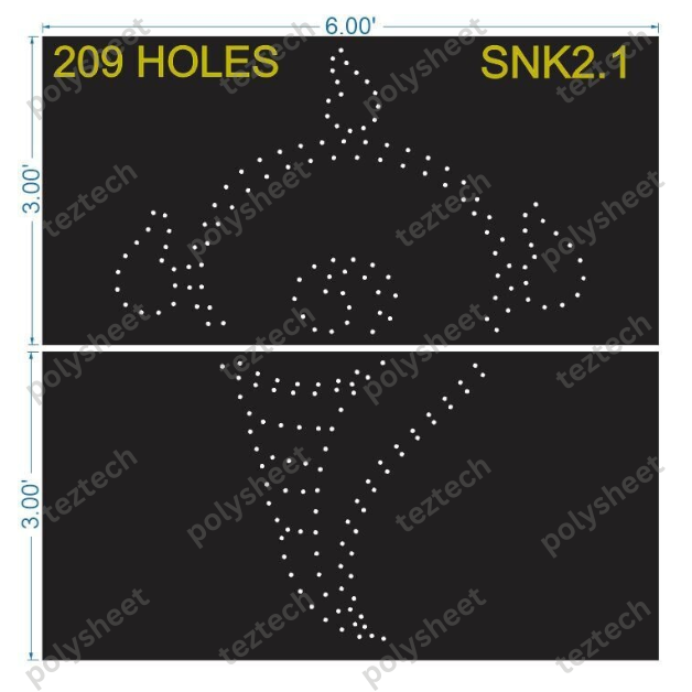 SNK2.1 SHANKU 6X6 FEET 209 HOLES