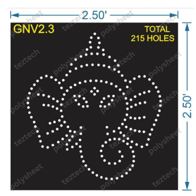 GN2.3 GANESH JI 2.5X2.5 FEET 215 HOLES