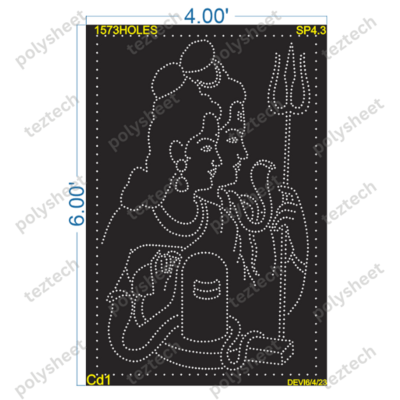 SP4.3 SHIV PARVATI WITH SHIVLING 6X4 FT 1573 HOLES