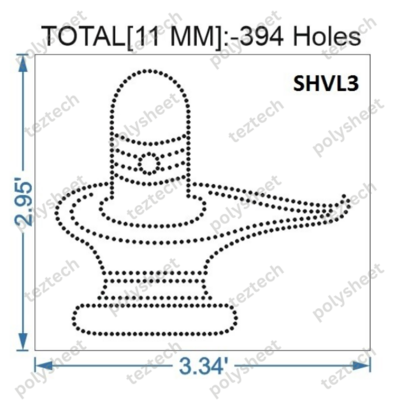 SHVL3 SHIVLING 2.95X3.34 FEET 394 HOLES