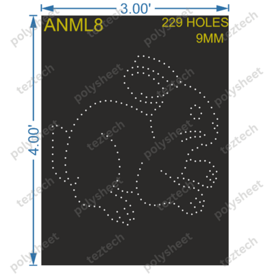 ANML8 ANIMAL 4X3 FT 229 HOLES