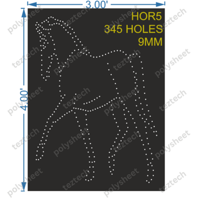 HOR5 HORSE 4X3 FEET 345 HOLES