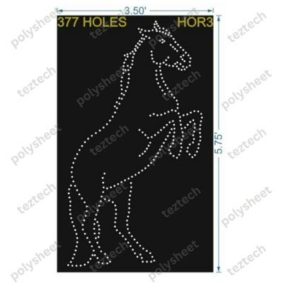 HOR3 HORSE 3.5X5.75 FEET 377 HOLES