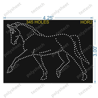 HOR2 HORSE 3X4.25 FEET 345 HOLES