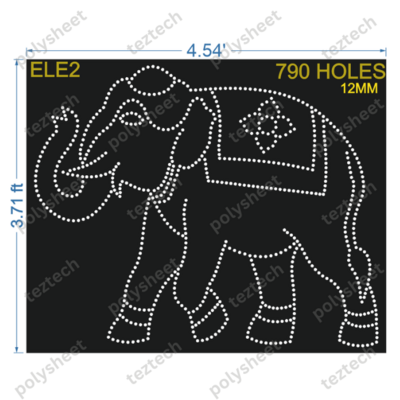ELE2 ELEPHANT 4.54X3.71 FEET 790 HOLES