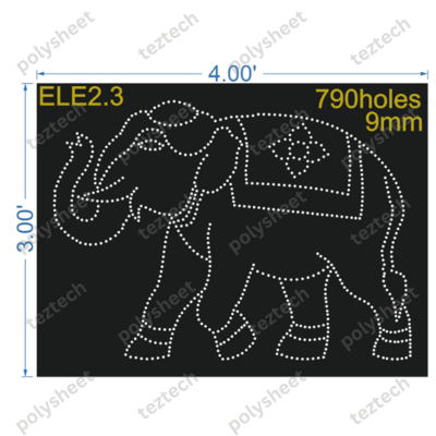 ELE2.3 ELEPHANT 4X3 FEET 790 HOLES