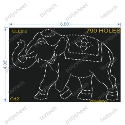 ELE2.2 ELEPHANT 4X6FEET 790HOLES