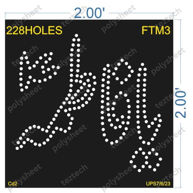 FTM3 FATIMA  2X2 FEET 228HOLES