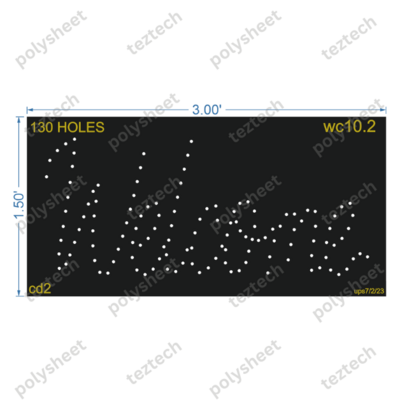 WC10.2 WELCOME 1.50X3 FEET 130 HOLES