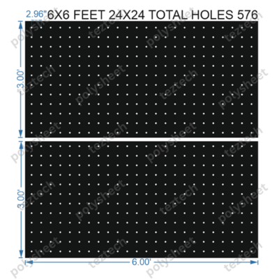 SCR244 6X6 FEET 24X24 HOLES SCREEN TOTAL HOLES=576