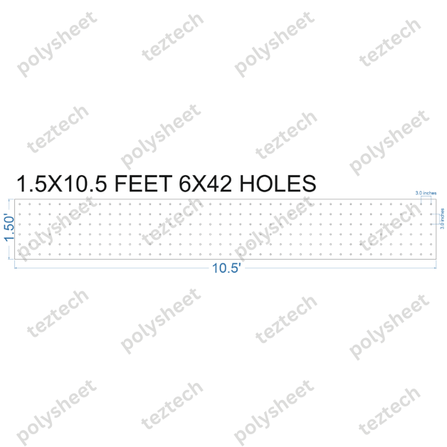 SCR43 1.5X10.5 FEET 6X42 HOLES SCREEN TOTAL HOLES=252