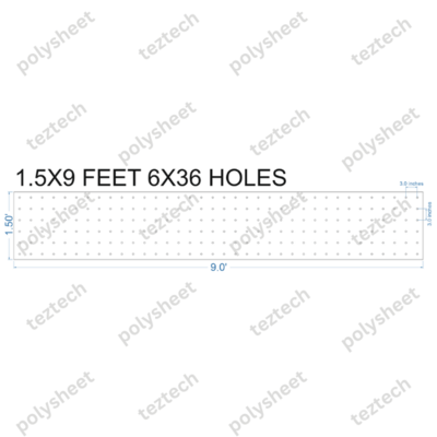 SCR42 1.5X9 FEET 6X36 HOLES SCREEN TOTAL HOLES=216